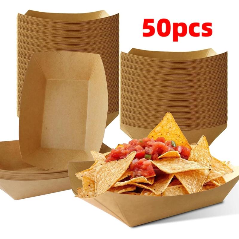 صواني ورقية على شكل قارب للوجب - مراجعة Food Packed Snacks وسعره