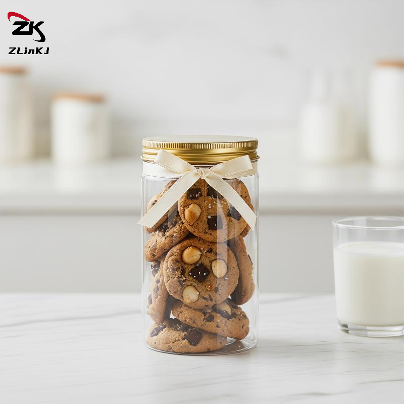 1 قطعة زجاجة تخزين شفافة بغطاء - مراجعة Food Packed Snacks وسعره