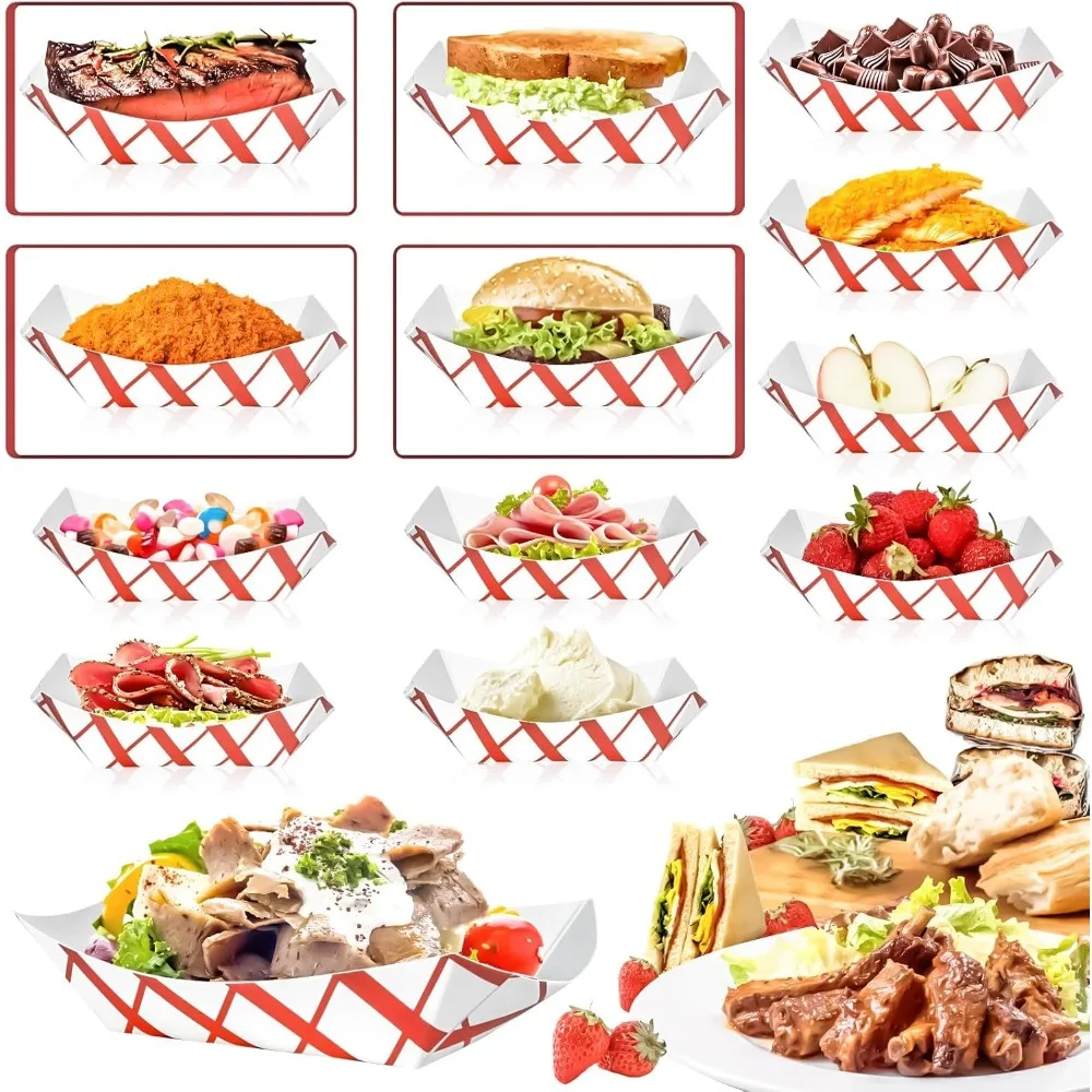 100 عبوة من صواني الطعام الورق - مراجعة Food Packed Snacks وسعره