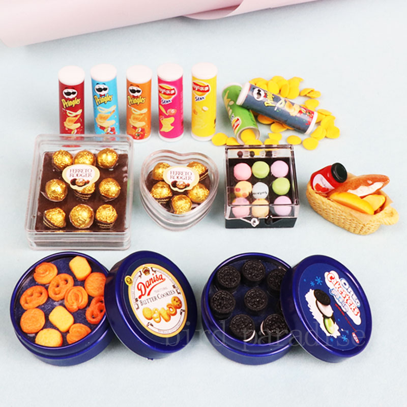 1/6 دمى مصغرة الغذاء صناديق بس - مراجعة Food Sweet Snacks وسعره